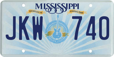 MS license plate JKW740
