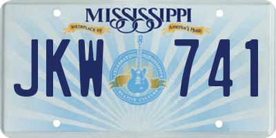 MS license plate JKW741