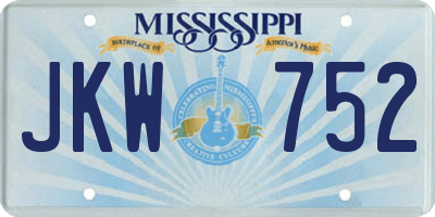 MS license plate JKW752