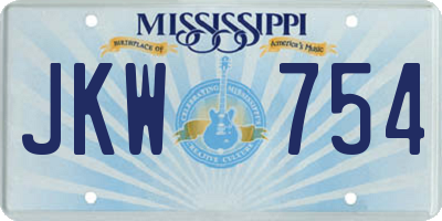 MS license plate JKW754
