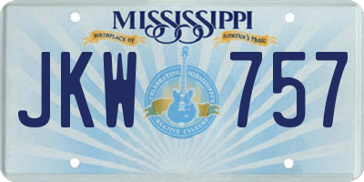 MS license plate JKW757