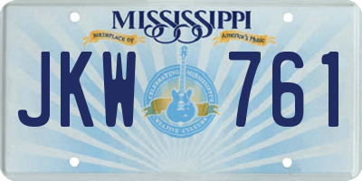 MS license plate JKW761