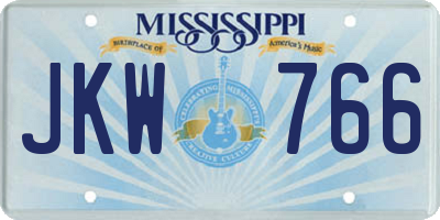 MS license plate JKW766