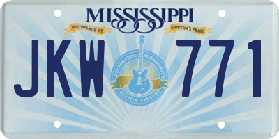 MS license plate JKW771