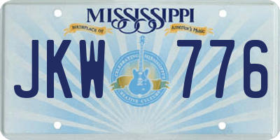 MS license plate JKW776