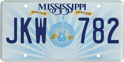 MS license plate JKW782