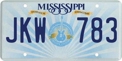 MS license plate JKW783