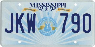 MS license plate JKW790