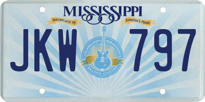 MS license plate JKW797