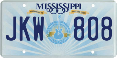MS license plate JKW808