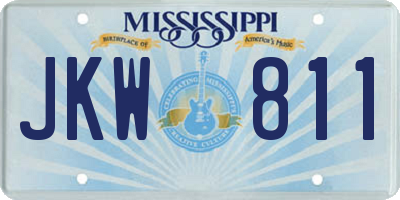 MS license plate JKW811