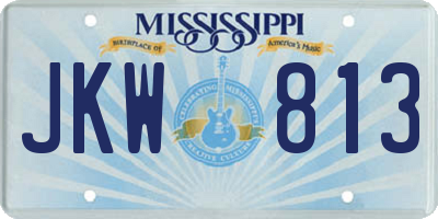 MS license plate JKW813