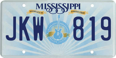 MS license plate JKW819