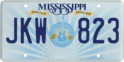 MS license plate JKW823
