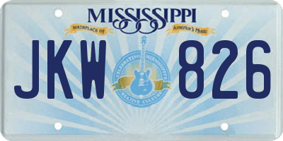 MS license plate JKW826