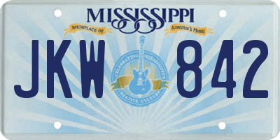MS license plate JKW842