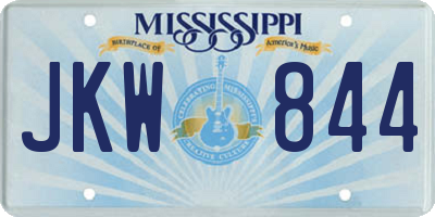 MS license plate JKW844