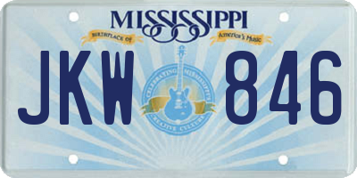 MS license plate JKW846