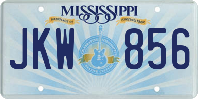 MS license plate JKW856