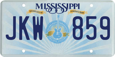 MS license plate JKW859