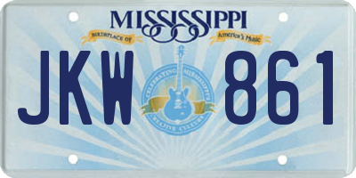 MS license plate JKW861