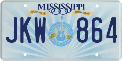 MS license plate JKW864