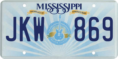 MS license plate JKW869