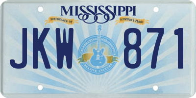 MS license plate JKW871