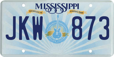 MS license plate JKW873