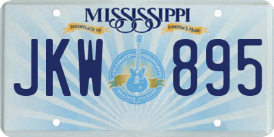 MS license plate JKW895