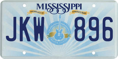 MS license plate JKW896