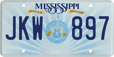 MS license plate JKW897