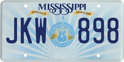 MS license plate JKW898