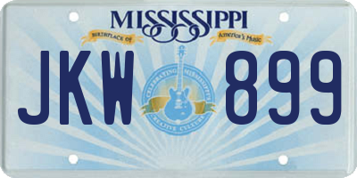 MS license plate JKW899