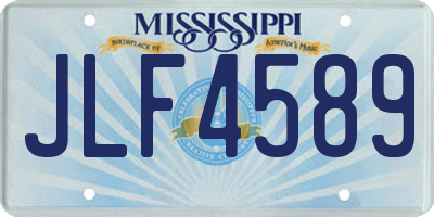 MS license plate JLF4589