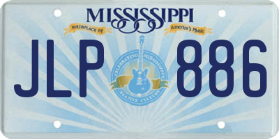 MS license plate JLP886