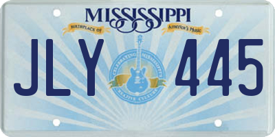 MS license plate JLY445