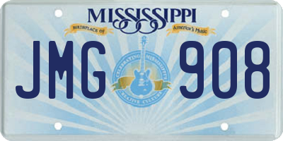 MS license plate JMG908