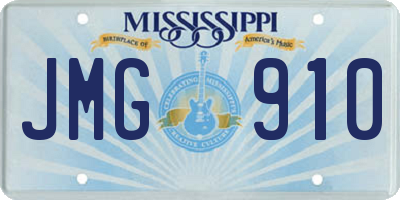 MS license plate JMG910