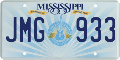MS license plate JMG933