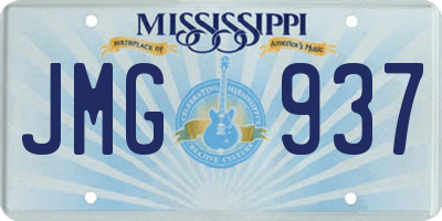 MS license plate JMG937