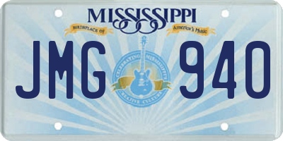 MS license plate JMG940