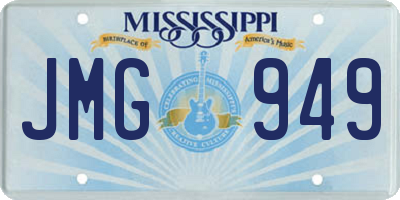 MS license plate JMG949