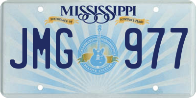 MS license plate JMG977