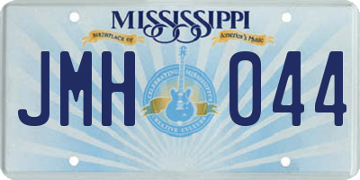 MS license plate JMH044
