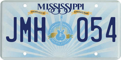 MS license plate JMH054
