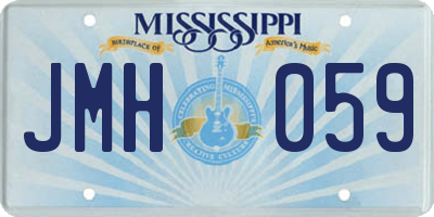 MS license plate JMH059