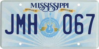 MS license plate JMH067