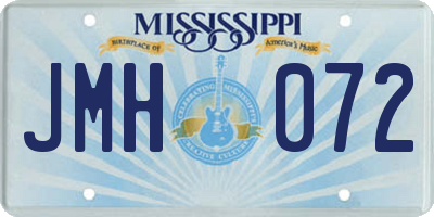 MS license plate JMH072