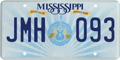 MS license plate JMH093